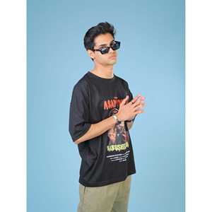 T-shirt décontracté pour femme ASAP Rocky, streetwear, coton respirant, tricoté, tailles XS-XL, longueur courte, avec impression de logo - Product Image 4