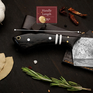 Cuchillo de Damasco hecho a mano para cocina de interior y exterior, barbacoa, cuchillo Tang completo, mango de madera, hoja de acero al carbono - Product Image 4