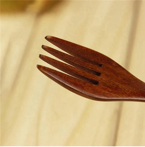 <b>Wooden</b> Spoons Forks Set <b>Wooden</b> Dinner <b>Utensil</b> Set Reusable Flatware Tableware Spoon and Fork Set Handmade for <b>Cooking</b> - Product Image 5