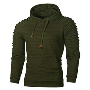 Sweat à capuche en coton épais de haute qualité pour hommes sans fil avec poche kangourou design lavé respirant et doublé - Product Image 1