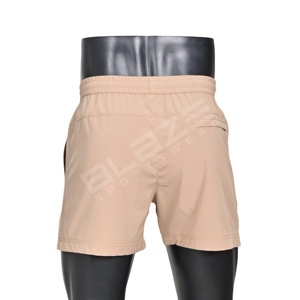 OEM Logo Quick Dry Workout Zipper Pocket <b>Jogging</b> Gym Fitness Elastic Waist Solid Color <b>Short</b> Athletic <b>Men</b> Running Sweats <b>Shorts</b> - Product Image 3