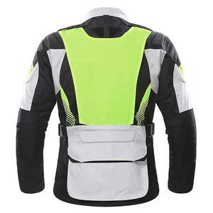 Veste de moto en textile réfléchissant imperméable de protection noire et haute visibilité pour hommes Veste de moto en textile Cordura d'été pour motocross - Product Image 4