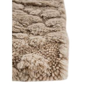 พรมขนสัตว์ถักมือสีเบจน้ำตาล ลายนามธรรม เทคนิค 3 มิติ สไตล์โบโฮ-ทับริซ สำหรับทางเข้าบ้าน โถงทางเดิน รูปทรงสี่เหลี่ยมผืนผ้า รุ่น RA-5016 - Product Image 4