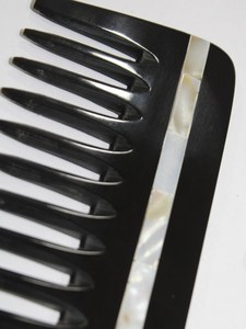 Serpillière en corne de bœuf, peigne en corne de bœuf avec ligne d'incrustation en nacre, nouveau Design, produits de soins personnels de qualité supérieure de la marque traditionnelle - Product Image 4