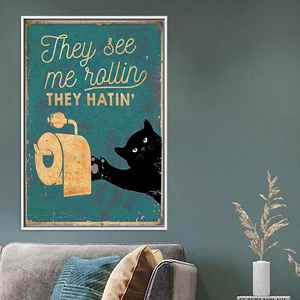 Modern Printed Canvas Artwork: Bold, Vibrant Wall Decor Piece,WHITE <b>FRAMED</b> CANVAS - Product Image 1