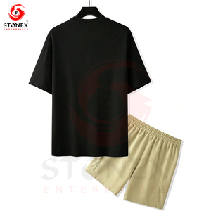 Men'S Popular Cotton Short <b>Set</b> For Men Track Suit With Shorts Two Pieces For Men - Product Image 2