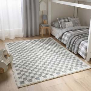 Plush Faux <b>Rabbit</b> <b>Fur</b> Shaggy <b>Rug</b> for Living Room Hallway Machine Made Rectangular Grey Carpet - Product Image 2