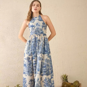 Handmade Indian Cotton Maxi <b>Dress</b> for Women Stylish Floral Printed <b>Boho</b> <b>Summer</b> Wear Personalized Bride Gift - Product Image 1
