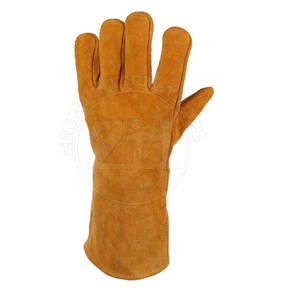 Gants de soudure en cuir de sécurité, robustes, haute performance, doublés polaire, avec protection dorsale et du pouce, résistants aux éclaboussures de métal fondu, type testé - Product Image 3