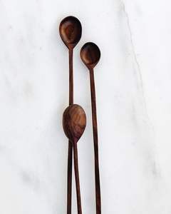 Cuillère en bois jetable avec logo personnalisé Différentes tailles Petites cuillères en bois d'acacia pour le miel/le café/l'huile de noix de coco/la soupe - Product Image 4