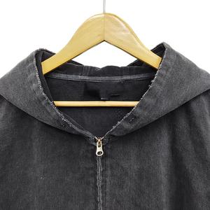 Sweats à capuche d'hiver pour hommes avec strass 100% coton Vintage Distressed Acid Wash Set Oversized Full Zip Custom Heavyweight Streetwear - Product Image 5