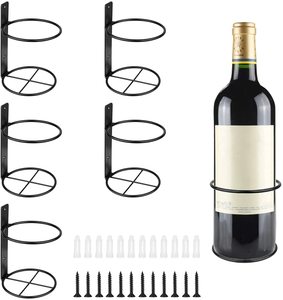 Porte-bouteille de vin de couleur noire, support décoratif en métal pour bar à domicile, présentoir à vin moderne - Product Image 4