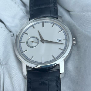 Reloj de pulsera clásico para hombre VC 87172, caja de acero inoxidable, correa de piel de cocodrilo, disco de segundos pequeño, indicador de fecha, de lujo, para negocios - Product Image 4