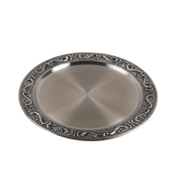 Assiette de service en acier inoxydable personnalisée, forme arrondie, chauffe-plats, plats de service pour le petit-déjeuner ou les pâtes