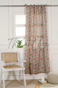 Cortinas de algodón con estampado Floral de bloque de mano a la moda, Agregue color a su hogar, sala de estar, dormitorio, oficina, decoración de Hotel, cortina de ventana - Product Image 5