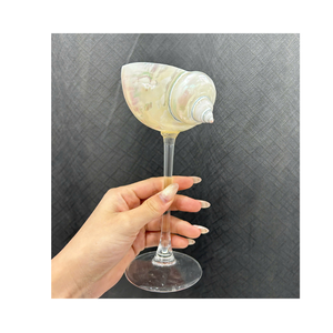 Tasse en aluminium pour décoration de la maison Présentoir de conque de style plage pour le salon - Product Image 1