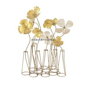 Set Of 2 Irregular Shape Aluminum Casted High Grade Gold Plated Elegant Look <b>Table</b> Centerpiece Decorative Sculpture From India - Product Image 4