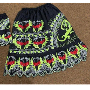 Faldas de mujer con estampado Hawaiano de algodón de alta calidad Nuevo estilo Bordado Ropa hawaiana Transpirable Fabricado en Pakistán - Product Image 3