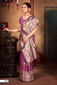 Sarees de Seda Modernos de Primera Calidad para Mujer, Secado Rápido, Sin Arrugas, Reversibles, Diseños Elegantes, Ropa Étnica de Lujo para Fiestas y Eventos - Product Image 6