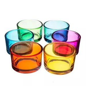大奉献彩色烛台罐子各种颜色灵修玻璃烛台罐子最优惠的价格