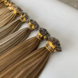 Wholesale Nano <b>Bead</b> Human Hair <b>Extension</b> Remy European Nano Tip Hair Customised Colors Straight Texture - Product Image 5