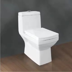 Vente en gros bon marché d'une seule pièce Siphonic Céramique Inodoros S-Trap Sanitaire Toilettes PP Matériel Hôtels Salles de bains Usine chinoise - Product Image 4
