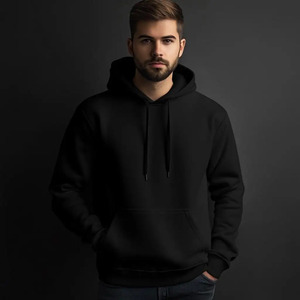 Sweat à capuche homme 100% coton épais haute qualité épaule tombante surdimensionné Streetwear Logo personnalisé sweat hiver personnalisable - Product Image 5