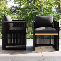 Ensemble de table et chaises de jardin en aluminium, mobilier de jardin extérieur, table basse en métal et chaises