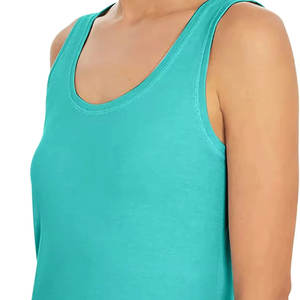 Venta al por mayor de camisetas sin mangas con logotipo personalizado para mujer estilo informal sin mangas ropa de gimnasio de verano de talla grande camiseta sin mangas para mujer - Product Image 3