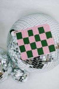Christmas Hand Beaded Coin Purse Holiday Gift Beaded <b>Mini</b> <b>Pouch</b> Custom Christmas Beaded Purse Wholesale Handmade Beaded Coin Bag - Product Image 2