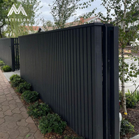 Porte de jardin en aluminium étanche de style moderne simple, clôture, support de décoration en métal et accessoires enduits de poudre