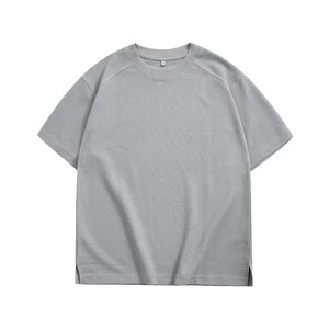 Nouveau T-shirt uni en molleton pour homme, style sportif, coupe classique, en coton/polyester de qualité supérieure, poids lourd 220g - Product Image 3