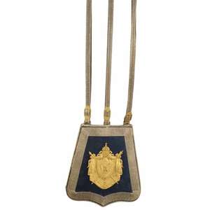 sabretache flat satchel or <b>pouch</b> derived from a traditional Hungarian horse man bag suspended from the <b>belt</b> alongside Bag - Product Image 2