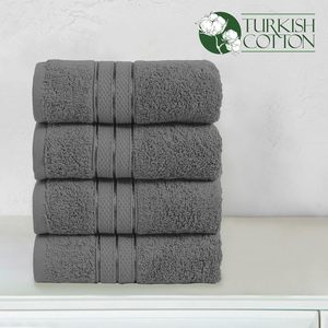 Turkish Jacquard Luxury <b>Bath</b> <b>Towel</b> <b>Set</b> Soft Plush Quick Dry Hand <b>Towels</b> Eco-Friendly 4-Piece <b>Set</b> for Bathroom or Beach - Product Image 3