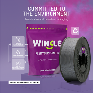 Filament PLA HD WINKLE 2,85 mm 1 kg pour imprimante 3D, tolérance élevée 0,05 mm, compatible lit chauffant 190-230°C, biodégradable, impression facile - Product Image 6