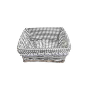 Vessző Kosár Szürke Kockás 68-05/S - 23*23 * H9cm - Product Image 1