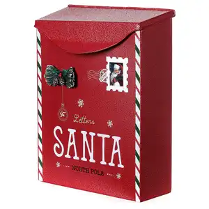 Hu-Buy Weihnachtsmann großes Outdoor-Security-Lieferpostenboxen mit Post-Schlitz aus Metall