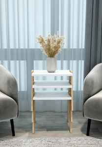 3-Piece <b>Nesting</b> <b>Table</b> Set Modern Stackable Side <b>Tables</b> White - Product Image 5