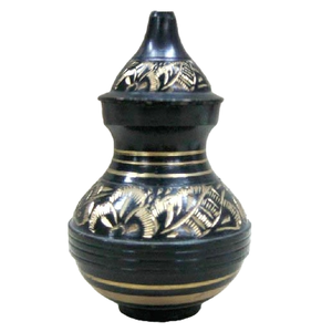 Urne funéraire gravée en métal noir pour adultes, nouvel arrivage commémoratif des cendres, sac de rangement - Product Image 5