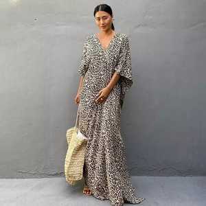 Kimono Long en rayonne Tie Dye pour femmes, ceinture incluse, style Boho, plage, vacances, Sexy, Collection de vêtements pour femmes, Collection 2020 - Product Image 1