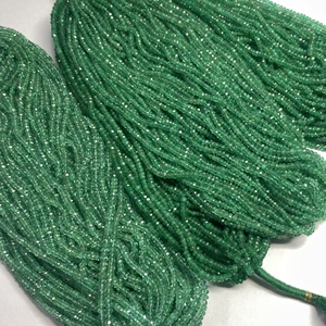 2Mm 3Mm Màu Xanh Lá Cây Tự Nhiên Zambia Emerald Đá Mặt Rondelle Đá Quý Hạt Sợi Đồ Trang Sức Làm Quý Trực Tuyến Aaa Chất Lượng - Product Image 4