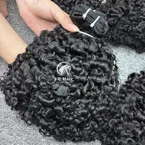 2024 Best Quality Raw Burmese Curly Genius Weft 100% Raw Hair One Donor Unprocessed Wholesale Price Top Trending Hairstyles