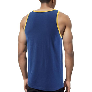 Débardeur de sport décontracté pour homme 100% coton, imprimé personnalisé, stringer en gros, design respirant, bonne qualité - Product Image 2