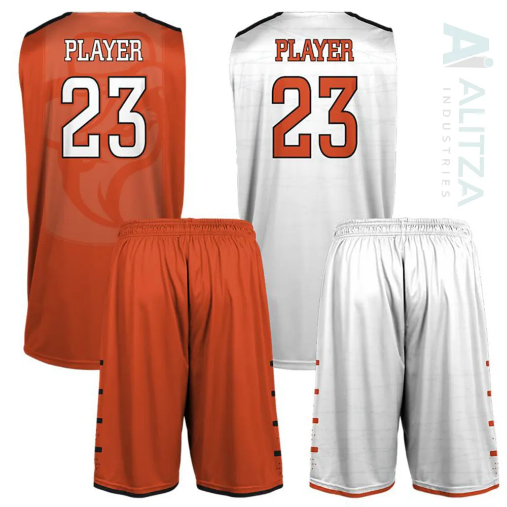 Custom Design Team Name and Numbers Sublimation Printed Wholesale Price Basketball Uniforms Jerseys Set for Men Women