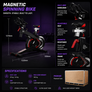 Vélo <span class=keywords><strong>elliptique</strong></span> et vélo d'appartement BM Home à résistance magnétique, siège réglable, cadre en alliage d'aluminium durable, capacité 180 kg - Product Image 3