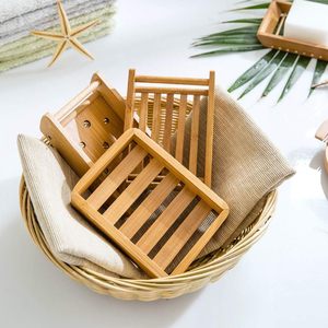 2 packs de porte-savon en bois de bambou, support de rangement pour douche, plaque de plateau pour salle de bain, douche, évier de cuisine - Product Image 6