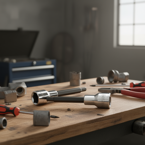 Chrome-Plated 1/2\" Female Square Drive Hex <b>Socket</b> Wrenches with Burnished Inserts - Product Image 3