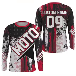 Porte un maillot et des ensembles MX de qualité supérieure JERSEY de course de motocross BMX DH - Product Image 4