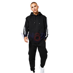 Chándal acampanado personalizado, ropa de calle con gráfico 3D Puff Print Stacked Sweatsuit Raw Hem Cut Edge Hoodie Jogger adultos invierno - Product Image 6