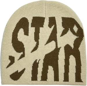 Bonnets tendance en laine acrylique pour femmes et hommes, motif étoile, chauds pour l'hiver, style outdoor - Product Image 1